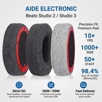 Kain Katun Ramah Kulit & Bantalan Telinga/Sponge Pengganti yang Ditebalkan untuk Headphone Over-Ear Beats Studio 2/Studio 3