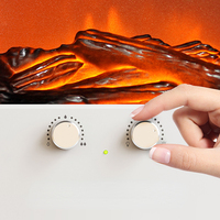 Humidificateur ultrasonique portable 3L à brume froide avec design imitation bois et lumière flamme pour la maison