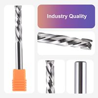 Fraise à queue en carbure de tungstène RUIMENG, tige de 1/4 po, longueur de coupe de 1-1/4 po, outils de machine CNC, revêtement nano bleu OEM