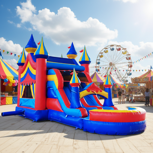 Winsun High Quality Party Jump House PVC Castle Lead free Waterproof Fireproof Custom Size Carnival <b>Inflatable</b> Bouncy Castle - Product Image 1