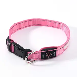 Pet Collar Led Luminous Dog Harness Usb Charging Flash Belt Anti-lost Highlight Version Shiny Dog Collar Wholesale Personalized