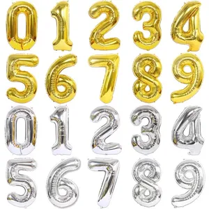 Ballons en aluminium d'alphabet, pièces, gonflables de bonne qualité, dernière fabrication