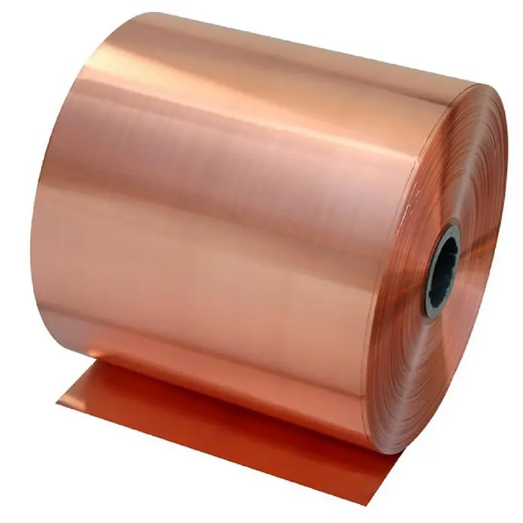 Custom Conductive Copper Foil Tape High Temperature Radiation Resistant copper foil 0.1mm 0.15mm 0.2mm copper brass foil roll