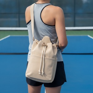 Sac de transport en toile brute pour raquette de pickleball, tennis et padel, capacité 1 raquette 12 oz, logo personnalisé, vente en gros - Product Image 3