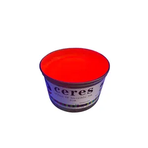 Ceres YY offset UV tinta invisible incoloro a rosa sólo mostrar el color en la luz UV 1kg/puede introducción de invisible UV fluorescente