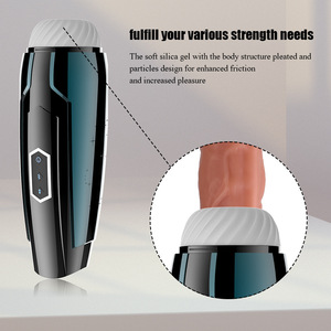 Masturbateur masculin entièrement automatique, type 'Airplane Cup', avec stimulation électrique et télescopique, simulation de sexe vaginal et oral - Product Image 3