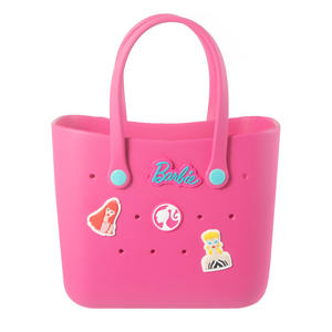 MINISO <span class=keywords><strong>Barbie</strong></span> Sunlight Shine Series Bolso de moda de verano para niñas Bebé Eva Bolsa de <span class=keywords><strong>playa</strong></span> impermeable de goma con cierre abierto - Product Image 2