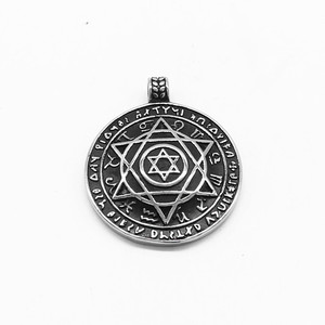 yunnique <b>Titanium</b> Steel Geometric Pendant Necklace Unisex Fashion Jewelry Retro Magic Design - Product Image 5