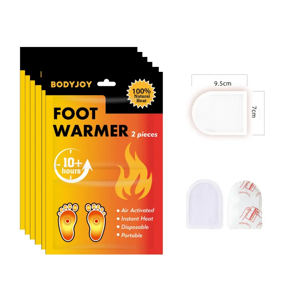Aplique fácilmente con adhesivo Parche calentador de pies fácil de usar activado por aire ultrafino