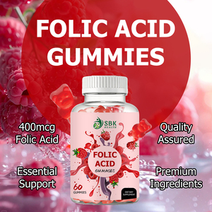 Best Selling Foltc Acid Gummies with Folic Acid For Prenatal Pregnancy and Every Day Support Raspberry Flavored Gummies - Product Image 6