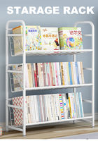 Salon 3 couches bibliothèque en métal chambre librairie porte-revues étagère simple pour enfants