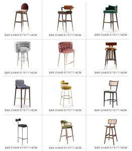 Phật sơn Nordic <span class=keywords><strong>Bar</strong></span> Phân rắn gỗ ghế linen vải ăn ghế cao trở lại vải truy cập chiều cao thanh gỗ phân cho nhà - Product Image 5