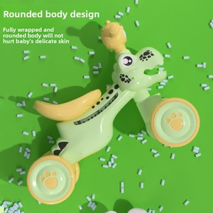 Nouveau design Dinosaure – Porteur d'équilibre pour enfants de 1 à 3 ans, garçons et filles, à quatre roues, anti-retournement, en plastique, avec certification CE EN71 - Product Image 2