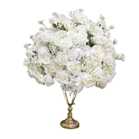 Magnifique centre de table en fleurs artificielles de haute qualité, nouveau design, base en mousse pour la décoration de tables de mariage et d'événements