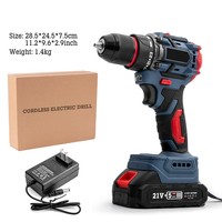 Perceuse électrique sans fil au lithium 21V, rechargeable, multifonction, haute puissance, pour usage domestique