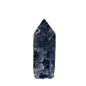 Punta de Torre de Ágata Sphalerita de Cristal Druzy Negro Natural de Alta Calidad, Piedra Semipreciosa para Wicca, Reiki, Boho, DIY y Feng Shui - Product Image 5