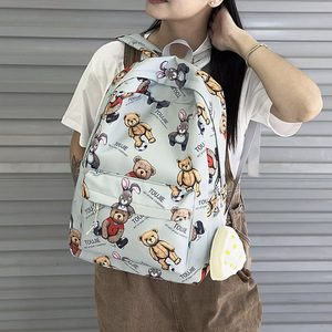 Toujie Bear Print <b>Backpack</b> 18 In Large Capacity School <b>Backpack</b> For Students Summer 2024 Unisex - Product Image 2