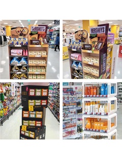 Tùy chỉnh kẹo sản phẩm thực phẩm <span class=keywords><strong>Pop</strong></span> Up siêu thị Kệ Snack sàn giấy cửa hàng Chip bán lẻ các tông đứng kệ trưng bày - Product Image 4