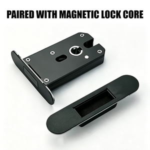 Tianyi Matte Black Satin Silver Door Handle Lever Lock <b>Square</b> Flat Bar Modern Interior Bedroom Wooden Hardware Set - Product Image 4