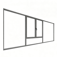 Ventana de Aluminio con Doble Acristalamiento para Proyectos Residenciales y Comerciales, OEM/ODM, Personalizada, con Apertura Interior/Exterior