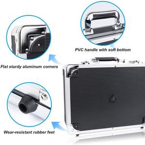 Boîtier de pédale en aluminium avec fixation verrouillable Boîtier d'équipement de pièces de guitare de transport dur et durable Support OEM/ODM personnalisable - Product Image 2