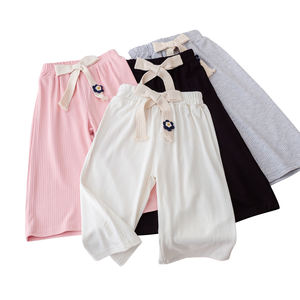 <span class=keywords><strong>Pantaloni</strong></span> estivi a gamba larga da ragazza in seta di ghiaccio, <span class=keywords><strong>pantaloni</strong></span> corti per bambini - Product Image 2