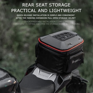 Sac de siège arrière multifonctionnel pour moto, sacs de rangement pour casque de Motocross, pour lumières LED, sac à dos étanche à capacité extensible pour hommes - Product Image 3
