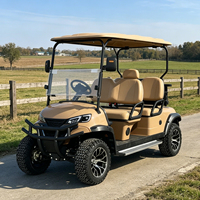 Voiturette de golf électrique haute puissance 72V avec toit ciel étoilé personnalisable, bande lumineuse LED et coffre de chargement arrière personnalisable pour un espace de rangement supplémentaire