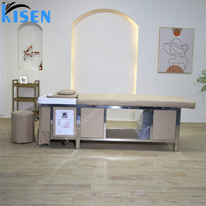 Lit de shampooing de massage thaïlandais bon marché équipement de salon lit de spa sans tête d'aplomb avec réservoir d'eau pour les affaires de spa - Product Image 5