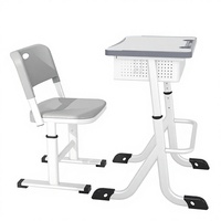 Vente en gros d'usine Zoshine Mobilier moderne pour collège et primaire Ensemble de chaises de table d'étude pour étudiants à hauteur réglable avec rangement
