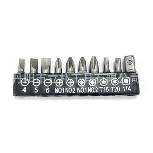 Li Pu 10pc Screwdriver Bit Set Phillips Flathead Torx Multi-bit For Diy Repair Tools - Product Image 2
