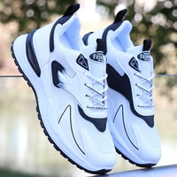 Chaussures de course pour hommes, nouvelle collection printemps, respirantes, en maille, à lacets, tendance, légères, décontractées, sportives, en coton, absorbant les chocs