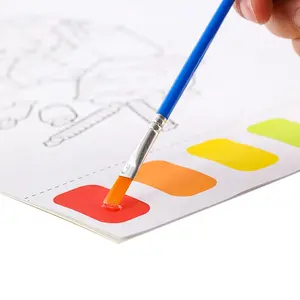 kinderkarikatur wasser-gouache kritzel kunst papier spielzeug und wasser-zeichen paintiong buch mit pigment