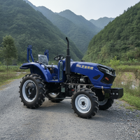 Livraison gratuite Tracteur agricole miniature 70HP 80HP CE 4 roues motrices avec accessoires pour petite exploitation agricole