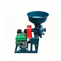 Machine agricole pour la mouture des céréales et le broyage de la poudre et du jus, moulin à farine de blé, type moteur à essence, usage domestique
