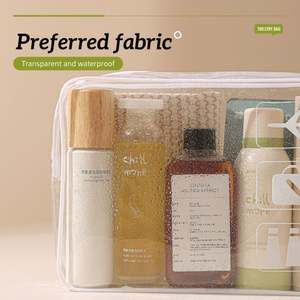 Sac de voyage transparent HANFEIZI en PVC avec grande fermeture éclair pour maquillage et accessoires - Product Image 6