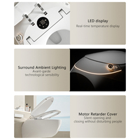 Toilette intelligente murale de luxe en forme d'œuf avec bidet intégré et chasse d'eau automatique pour hôtel