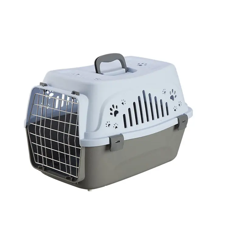 High Quality Travel Outdoor Portable Plastic Airplane Transport Cage Pet Flight Case Dog Transport Box