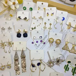 100-150 pièces 1kg 2023 boucles d'oreilles en vrac en argent à la mode boucle en gros bijoux cadeau fête de mariage Yiwu chine
