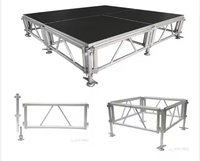 Scène modulaire carrée en aluminium Sgaiertruss 4*8 pieds, capacité de charge de 900 kg, scène mobile portable pour événements en plein air