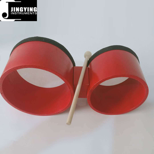 2024 nhạc jingying orff trẻ em trống Bongo, mẫu giáo giáo dục sớm nhạc cụ câu đố Màu Đỏ trống Bongo 6 + 7 inch - Product Image 3