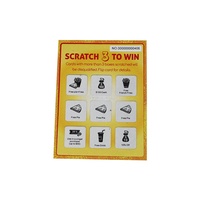 Offre Spéciale : Cartes à gratter personnalisées pour loterie avec impression sérigraphique sur papier couché/carton duplex, couleur pleine, taille personnalisée