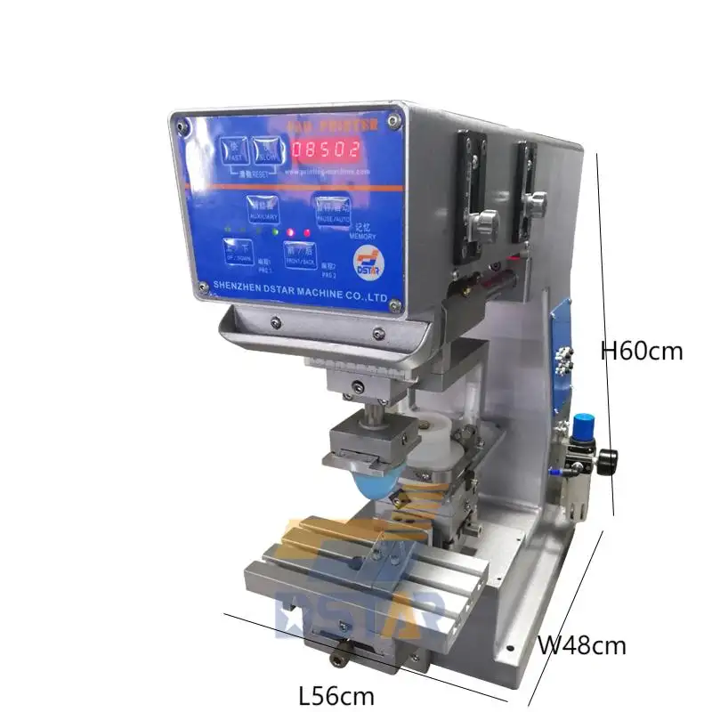 1 Color Mini Pad Printer Semi-automatic for Garment Tagless Pad Printing Machine 50 Motor Provided Printing Logo Single Color