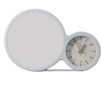 Horloge numérique LED USB avec logo personnalisé, cadre photo, design miroir magique, réveil personnalisé, horloge de bureau, cadeaux