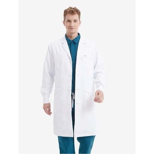 Vente en gros d'uniformes de médecins hospitaliers de qualité supérieure personnalisés, blouses médicales blanches, taille plus, matériel en spandex, modèle OEM - Product Image 3