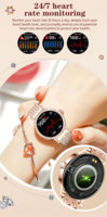 Neue I229 Damen Smartwatch mit Glitzerkristallen, 1,27-Zoll-Display, Herzfrequenzmesser, Schrittzähler, Anruf- und Nachrichtenpush, Modische Sportuhr OEM