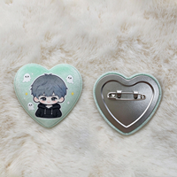 Badge de jeu OEM, broche en éponge anime, ronde, en peluche japonaise, polyester, réutilisable, pour usage extérieur, bouton, vente en gros, populaire, très demandé