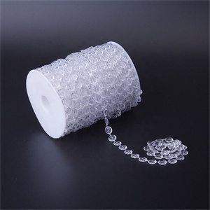 Phổ Biến 30 M/cuộn 10MM Óng Ánh Acrylic Trong Suốt Hạt Chuỗi Wedding Party Kim Cương <span class=keywords><strong>Crystal</strong></span> <span class=keywords><strong>Garland</strong></span> Chuỗi - Product Image 2