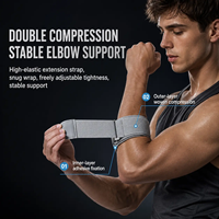 Coudière de sport respirante avec compression réglable à sangles ouvertes pour le tennis et le badminton, soulagement de la pression