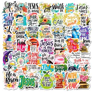 50 Pegatinas con <span class=keywords><strong>Frases</strong></span> Bíblicas para Regalo, Botella, Laptop, Vinilo, Texto Positivo en Inglés - Product Image 1
